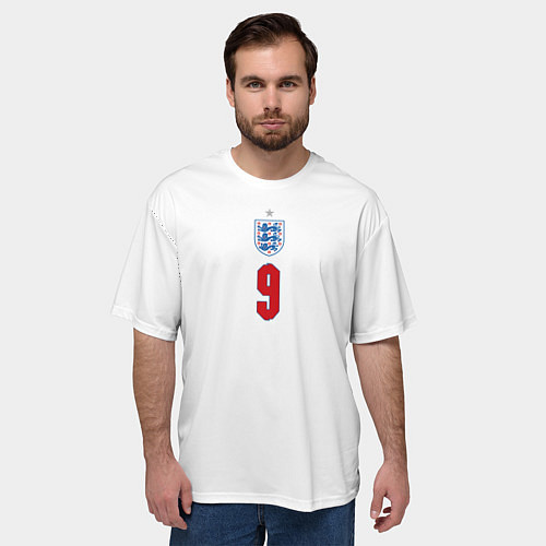 Мужская футболка оверсайз Кейн форма Англия 20212022 / 3D-принт – фото 3