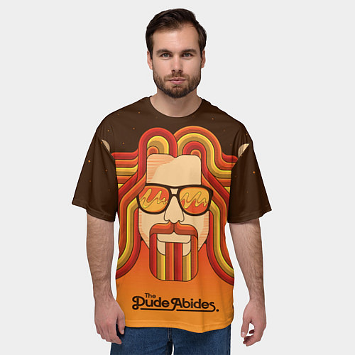 Мужская футболка оверсайз The Dude Abides / 3D-принт – фото 3
