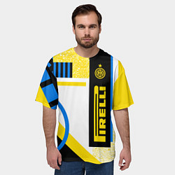 Футболка оверсайз мужская ФК «Интер Милан» 202021, цвет: 3D-принт — фото 2