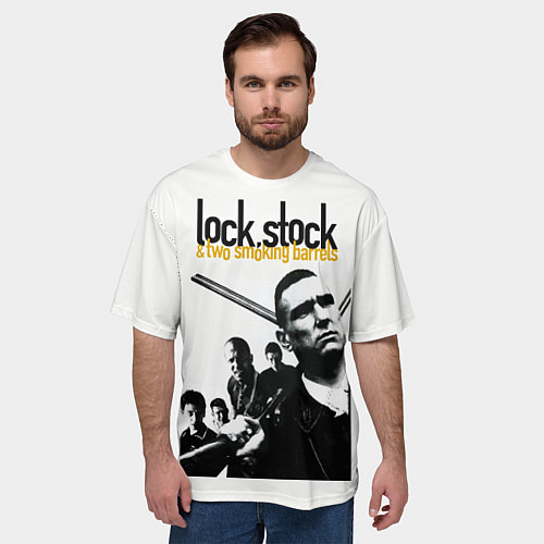 Мужская футболка оверсайз Карты, деньги, два ствола / 3D-принт – фото 3