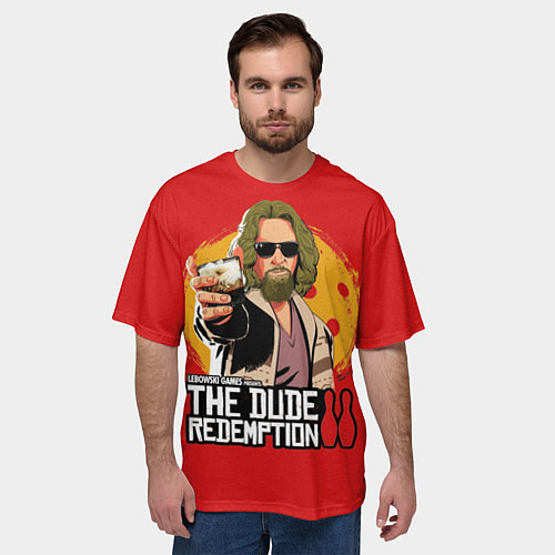 Мужская футболка оверсайз The dude redemption / 3D-принт – фото 3