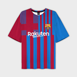 Футболка оверсайз мужская Месси Барселона 20212022, цвет: 3D-принт