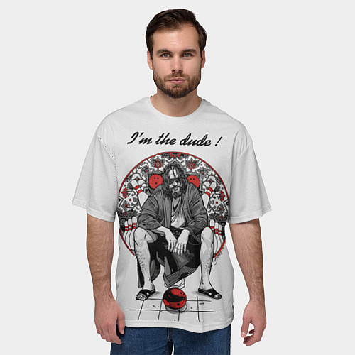 Мужская футболка оверсайз I am the dude! / 3D-принт – фото 3