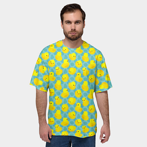 Мужская футболка оверсайз Уточка / 3D-принт – фото 3