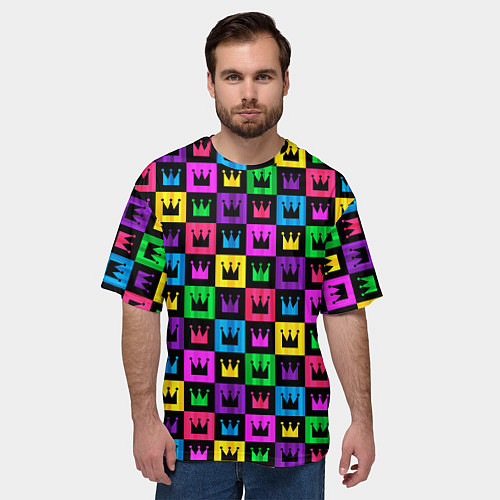 Мужская футболка оверсайз Король / 3D-принт – фото 3