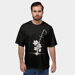 Футболка оверсайз мужская Nier - Sword and Flowers, цвет: 3D-принт — фото 2