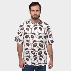 Футболка оверсайз мужская Панд много не бывает, цвет: 3D-принт — фото 2