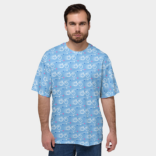 Мужская футболка оверсайз ВелоСпорт / 3D-принт – фото 3