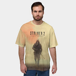 Футболка оверсайз мужская Сталкер одиночка, цвет: 3D-принт — фото 2