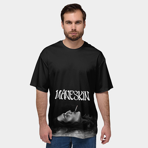 Мужская футболка оверсайз Дамиано Давид Монэскин Z / 3D-принт – фото 3