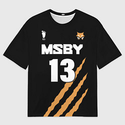 Футболка оверсайз мужская 13 MSBY BLACK JACKALS, цвет: 3D-принт