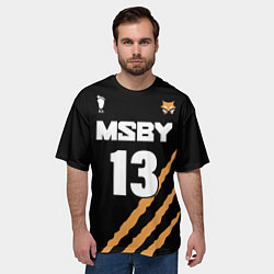 Футболка оверсайз мужская 13 MSBY BLACK JACKALS, цвет: 3D-принт — фото 2