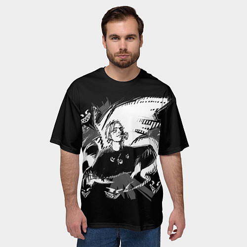 Мужская футболка оверсайз Андрей Пиро / 3D-принт – фото 3