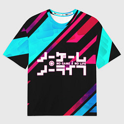 Футболка оверсайз мужская NO GAME NO LIFE LOGO, цвет: 3D-принт