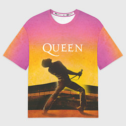Футболка оверсайз мужская Queen Freddie Mercury Z, цвет: 3D-принт