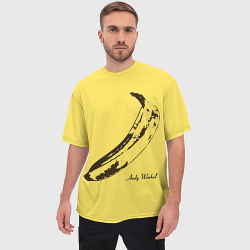 Мужская футболка оверсайз Энди Уорхол - Банан / 3D-принт – фото 3
