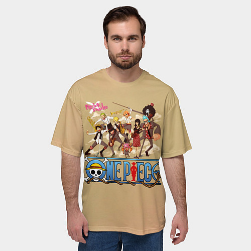Мужская футболка оверсайз Пираты Соломенной Шляпы One Piece / 3D-принт – фото 3