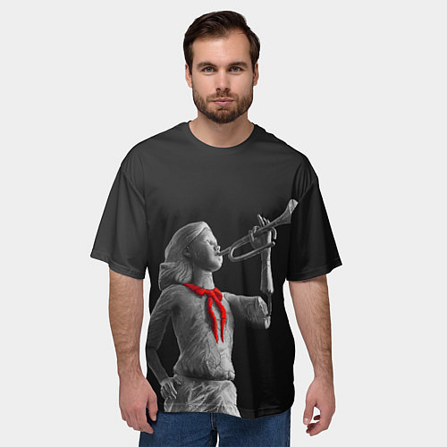 Мужская футболка оверсайз Пищеблок / 3D-принт – фото 3