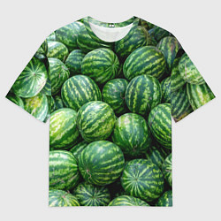 Футболка оверсайз мужская Арбузы, цвет: 3D-принт