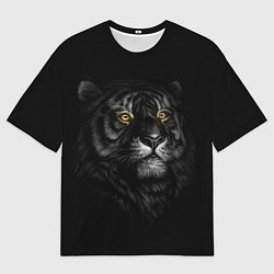 Футболка оверсайз мужская Тигр, цвет: 3D-принт