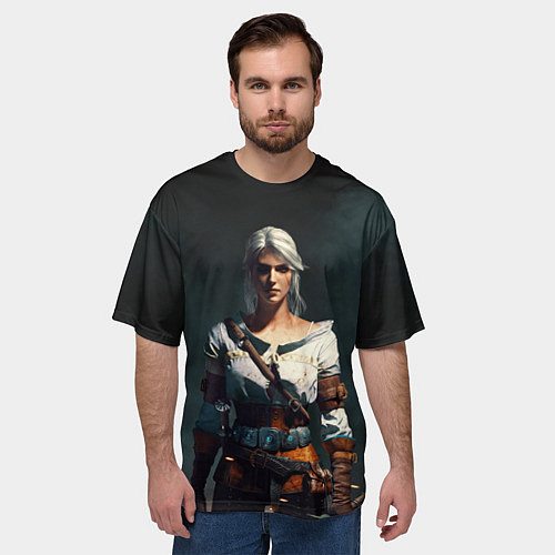 Мужская футболка оверсайз THE WITCHER CIRI / 3D-принт – фото 3