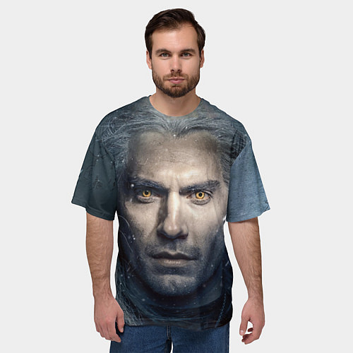 Мужская футболка оверсайз THE WITCHER ГЕРАЛЬТ ИЗ РИВИИ / 3D-принт – фото 3