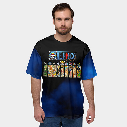 Мужская футболка оверсайз Пират Соломенной Шляпы One Piece / 3D-принт – фото 3