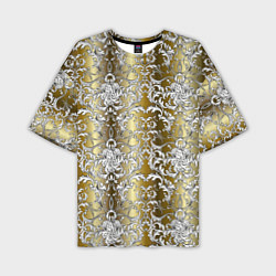 Футболка оверсайз мужская Versace gold & white, цвет: 3D-принт