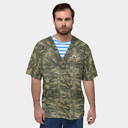 Футболка оверсайз мужская Камуфляж ВДВ со значком, цвет: 3D-принт — фото 2