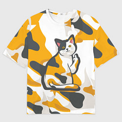 Футболка оверсайз мужская Котэ, цвет: 3D-принт