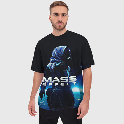 Мужская футболка оверсайз MASS EFFECT ТАЛИ ЗОРА / 3D-принт – фото 3