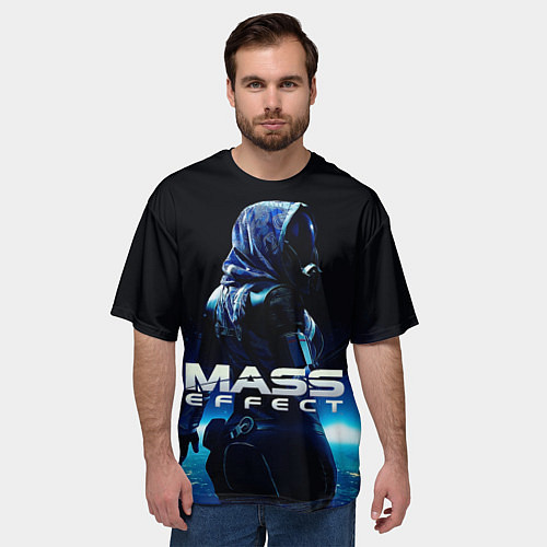 Мужская футболка оверсайз MASS EFFECT ТАЛИ ЗОРА / 3D-принт – фото 3