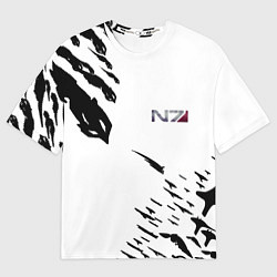 Футболка оверсайз мужская MASS EFFECT ПОСЛЕДНИЙ БОЙ БЕЛ, цвет: 3D-принт