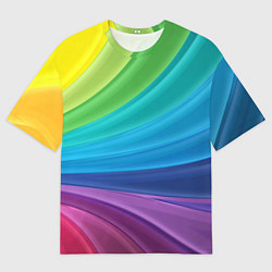Футболка оверсайз мужская Радуга, цвет: 3D-принт