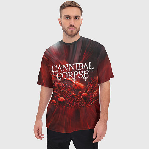 Мужская футболка оверсайз Blood Cannibal Corpse Труп Каннибала Z / 3D-принт – фото 3