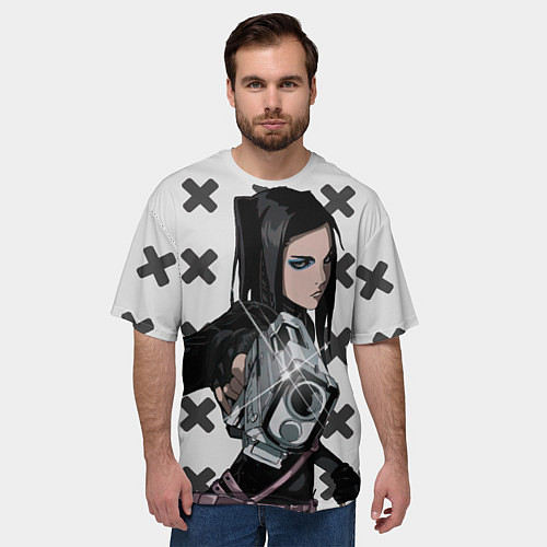 Мужская футболка оверсайз Риэл Мэйер из Эрго Прокси / 3D-принт – фото 3