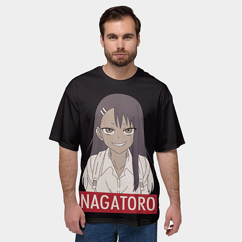 Мужская футболка оверсайз Miss Nagatoro / 3D-принт – фото 3