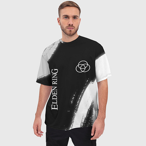 Мужская футболка оверсайз Elden Ring - Brush / 3D-принт – фото 3