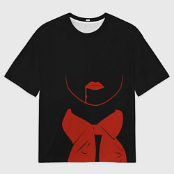 Футболка оверсайз мужская Пищеблок Красный Рисунок, цвет: 3D-принт