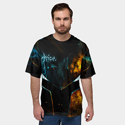 Футболка оверсайз мужская Поднятие уровня в одиночку, цвет: 3D-принт — фото 2