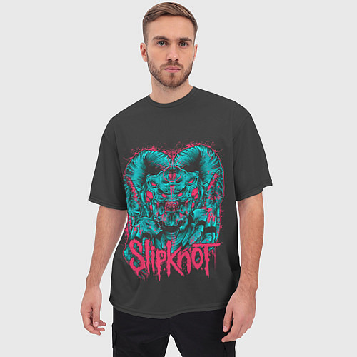 Мужская футболка оверсайз Slipknot Monster / 3D-принт – фото 3