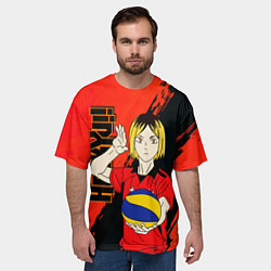 Футболка оверсайз мужская Кенма Козуме, Haikyuu, цвет: 3D-принт — фото 2