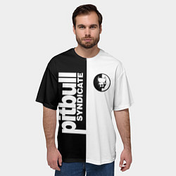 Футболка оверсайз мужская PITBULL SYNDICATE ПИТБУЛЬ, цвет: 3D-принт — фото 2