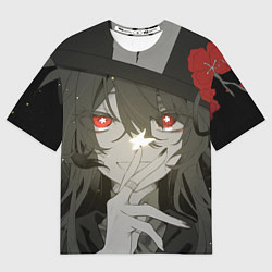 Футболка оверсайз мужская Геншин импакт Ху тао, цвет: 3D-принт