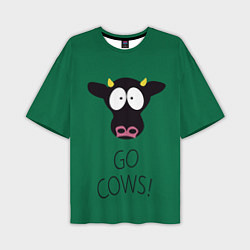 Футболка оверсайз мужская Go Cows, цвет: 3D-принт