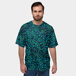 Футболка оверсайз мужская Цветы 2, цвет: 3D-принт — фото 2