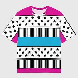 Футболка оверсайз мужская Молодежный современный узор, цвет: 3D-принт