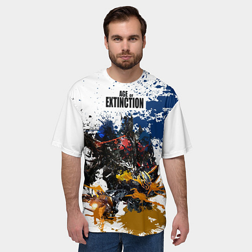 Мужская футболка оверсайз Эпоха Истребления / 3D-принт – фото 3