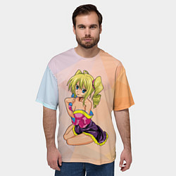 Футболка оверсайз мужская Милая блондинка 18, цвет: 3D-принт — фото 2