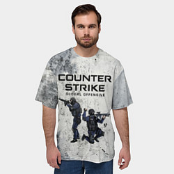 Футболка оверсайз мужская COUNTER TERRORIST CS GO Z, цвет: 3D-принт — фото 2